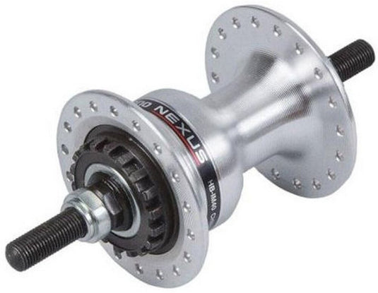 Shimano voornaaf voor rollerbrake - 36 spaakgaten - zilver - 100 mm inbouwmaat
