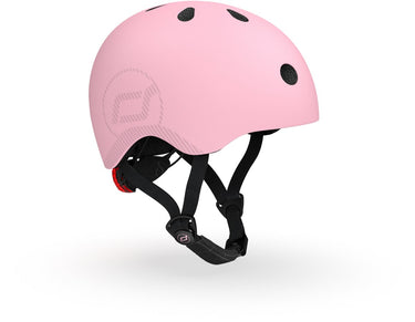 Scoot ride helmet – sporthelm – m l 55-59 cm – led achterlicht – magnetische sluiting – verstelbaar – roze