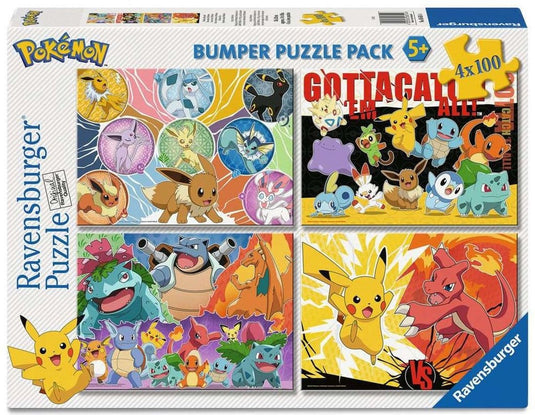 Ravensburger - puzzel pokémon 4 in 1 - 100 stukjes (6036514)