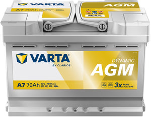 Varta a7 dynamic agm start-stop accu 70ah 760a