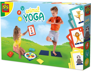 Ses creative ses - animal yoga - yoga voor kinderen - inclusief yoga matjes, spinner bord en 27 kinderyoga kaarten