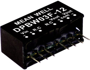 Mw mean well dpbw03f-05 dc dc-convertermodule 300 ma 3 w aantal uitgangen: 2 x inhoud 1 stuk(s)