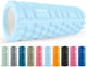 Tunturi yoga grid foam roller - massage roller - foamroller - fitness roller - licht blauw- 33cm - incl. gratis fitness app