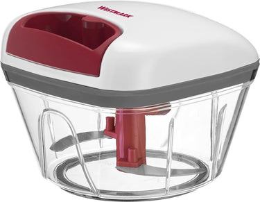 Westmark multifunctionele hakmachine met trekkoord – hoogwaardige hakmachine voor uien, salade, groenten of allerlei soorten noten, handmatig – 450ml