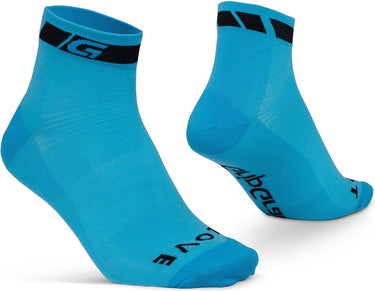Gripgrab - classic low cut zomer fietssokken 1 paar korte coolmax sokken - blauw - unisex - maat xs (35-38)