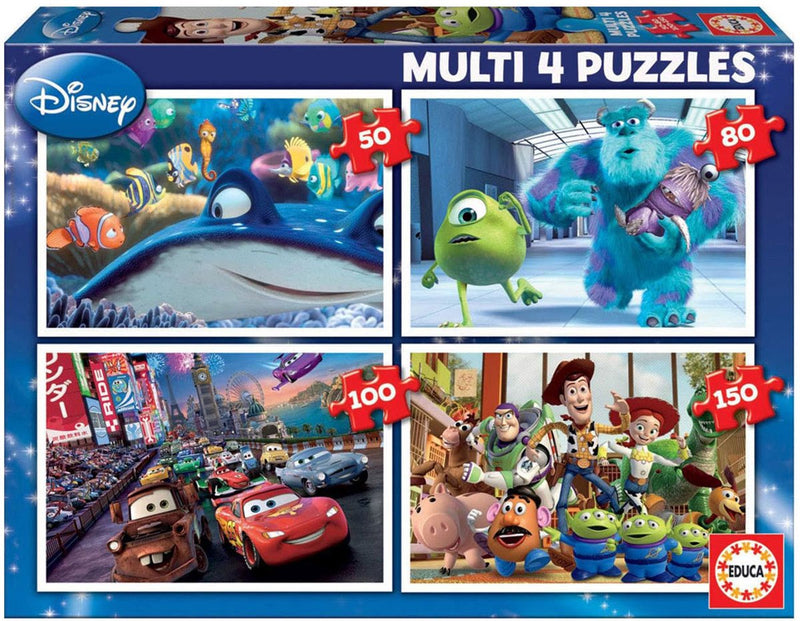 Afbeelding laden in galerijviewer, Educa pixar legpuzzel 4-in-1 - 50-80-100-150st.
