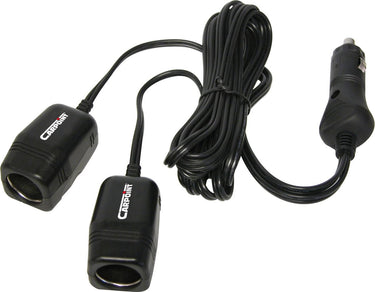Carpoint 2-weg aanstekerdoos – 12v 10a – 2 meter kabel – ce keur – dubbele aansluiting – voor auto accessoires