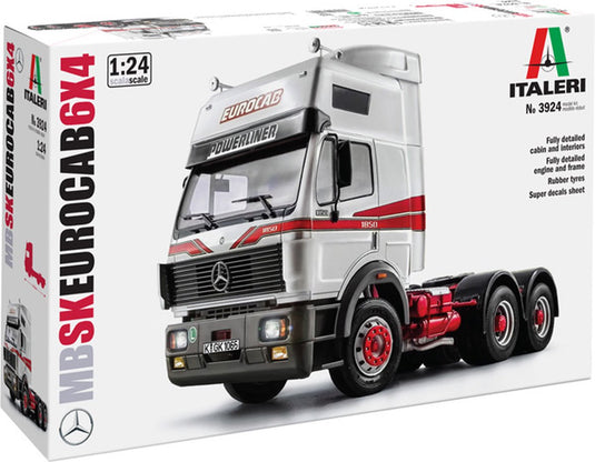 Italeri modelbouwpakket vrachtwagens - 3924 mercedes-benz sk eurocab 6x4 plastic - 1:24 - modelbouw