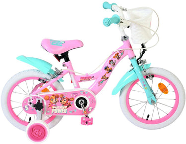 Paw patrol kinderfiets - meisjes - 14 inch - roze - twee handremmen