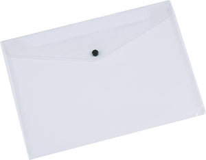 Q-connect documentenmap, a5, transparante pp, drukknopsluiting 12 stuks