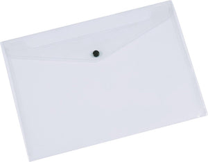 Q-connect documentenmap, a4, transparante pp, drukknopsluiting 12 stuks