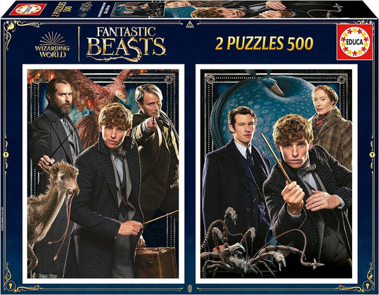 Educa - puzzel - fanatic beasts - 2 x 500 stukjes - legpuzzel voor volwassenen