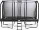 Salta first class - trampoline met veiligheidsnet en ladder - 366 x 214 cm - zwart