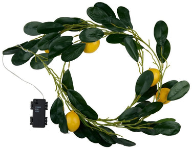Arti casa led lichtslinger citroenen - 20 lampjes - timerfunctie - 210 cm - warm wit