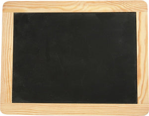 Creativ company krijtbord met houten rand – zwart schoolbord – decoratief krijtbordje – 19x24 cm
