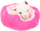 Toi toys bv 4x pluchen hond of kat in pluchen mand