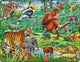 Larsen in de jungle – puzzel – dieren – jungle – educatieve legpuzzel voor kinderen – 20 stukjes – gemaakt in noorwegen – extra dikke 2,5 mm stukjes – tray met vaste rand