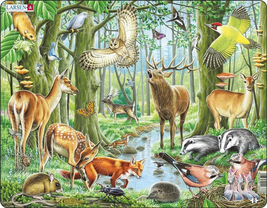 Larsen legpuzzel dieren - europese bossen, 40st.