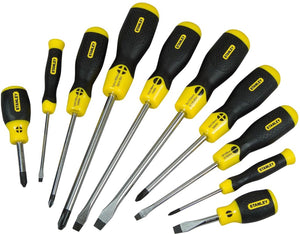 Stanley handgereedschap 10-delige cushiongrip schroevendraaierset standaard phillips - 2-65-005