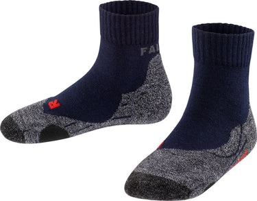 Falke tk2 short anti-blaar dik wol functioneel materiaal wandelsokken kinderen blauw - maat 35-38