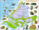 Larsen zuid-holland met dieren – puzzel – kaarten geografie – nederland – educatieve legpuzzel voor kinderen – 62 stukjes – gemaakt in noorwegen – extra dikke 2,5 mm stukjes – tray met vaste rand