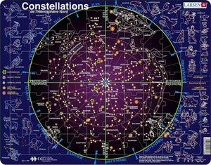 Larsen constellations – puzzle – espace – étoiles et constellations – puzzle éducatif pour enfants – 70 pièces – fabriqué en norvège – pièces extra épaisses de 2,5 mm – plateau avec bord fixe