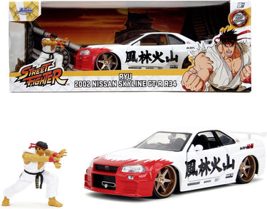 Jada toys - street fighter - nissan skyline gtr - vanaf 8 jaar - 1:24