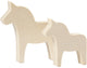 Creativ company creotime paard 10 x 9,5 cm hout naturel 2 stuks