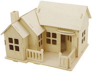 Creativ company 3d houten constructie set huis