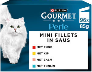 Gourmet perle mix - kattenvoer natvoer - land en zee - 96 x 85 g