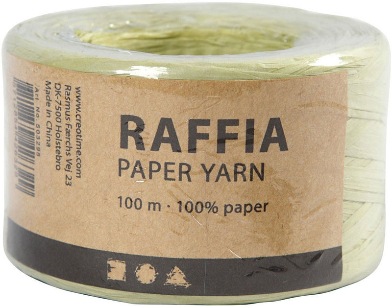 Afbeelding laden in galerijviewer, Creativ company papier raffia garen lichtgroen, 100m
