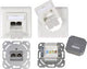 Efb elektronik wandcontactdoos cat6 inbouw afgeschermd 2 x rj45 40° draaibaar wit