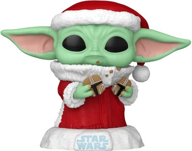 Funko star wars the mandalorian - grogu (holiday) vinylfiguur 747 pop! meerkleurig