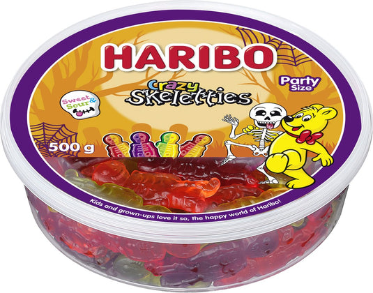 Haribo crazy skeletties - snoep in fruitsmaken - silo à 500g