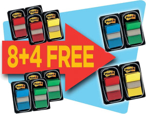 Post-it standaard index voordeelverpakking 10 indexes + 2 gratis 25 x 44mm