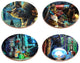 Puckator onderzetters - lisa parker magische katten - magical cats - set 4 stuks - 10cm
