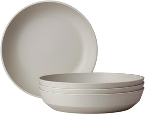 Mepal diep bord silueta - 4 stuks - dinerborden - nordic white