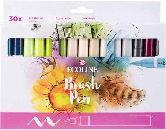 Ecoline brush pen set additional | 30 colours