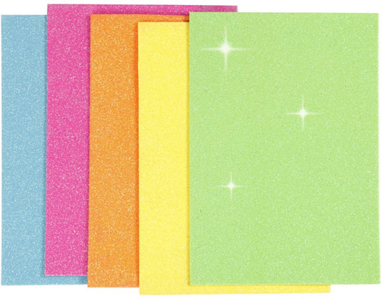 Creativ company cc eva foam glitter neon a5 2mm 5 vel