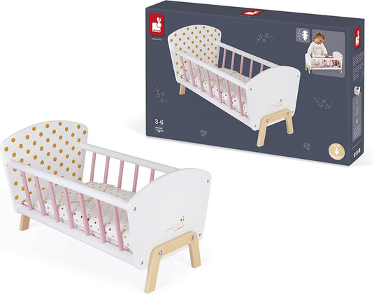 Janod - candy chic - houten poppenbed