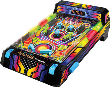 #winning arcade deluxe neon flipperkast - speelkast - mini flipperkast - pinball machine - elektrische scoreteller - inclusief led en arcade geluiden - 80328
