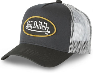 Von dutch - snapback trucker cap cla6 | one size | verstelbaar | druksluiting - zwart grijs