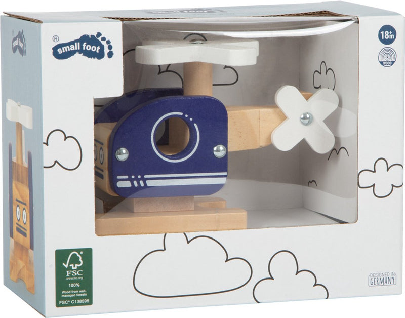 ギャラリービューアに画像をロードする, Small foot - houten helikopter blauw
