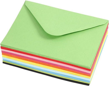 Creativ company http: www.cchobby.nl gekleurde-enveloppen-afmeting-envelop-11-5x16-cm-80-gr-diverse-kleuren-10x10-stuk-1-doos