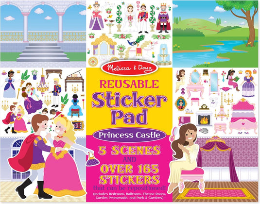 Melissa doug stickerboek met herbruikbare stickers prinsessen kasteel - 175 stickers