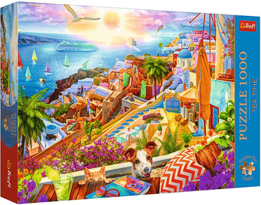 Trefl legpuzzel santorini 1000 stukjes - premium plus kwaliteit puzzel.