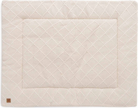Jollein - boxkleed 75x95cm - speelkleed baby - check knit oatmeal