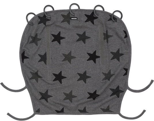 Dooky universal cover zonnescherm kinderwagen - uv bescherming voor je kind - zonnedoek buggy - grey stars