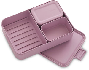 Brabantia make take bento lunchbox broodtrommel - incl bentobox - large - kunststof - lilac pink