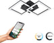 Eglo connect.z paranday-z smart plafondlamp - 52,5 cm - zwart wit - instelbaar wit licht - dimbaar - zigbee